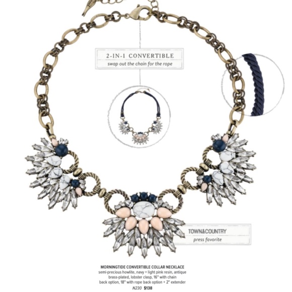 New Chloe & Isabel Morningtide Collar Statement Necklace 2 in 1 N230 $138